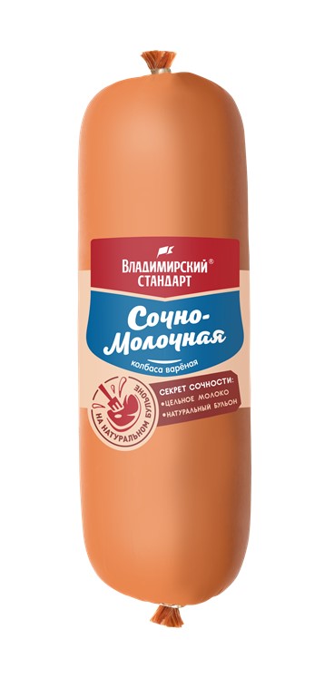Колбаса вареная ВладСтарндарт Сочно-молочная вес. 1,4 кг
