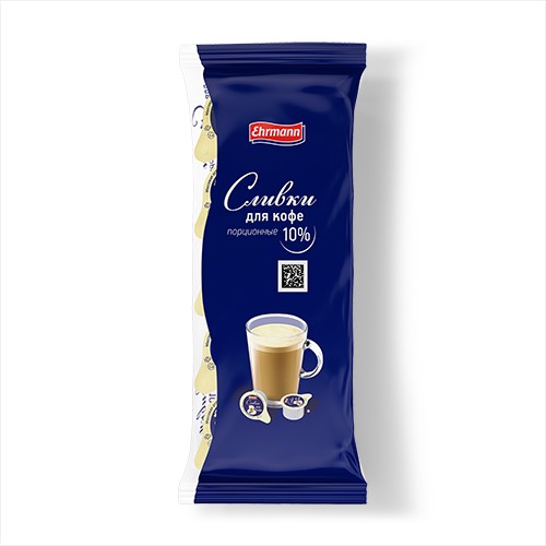 Сливки Эрманн пит. ультрапастер. для кофе 10х10г, мдж 10%