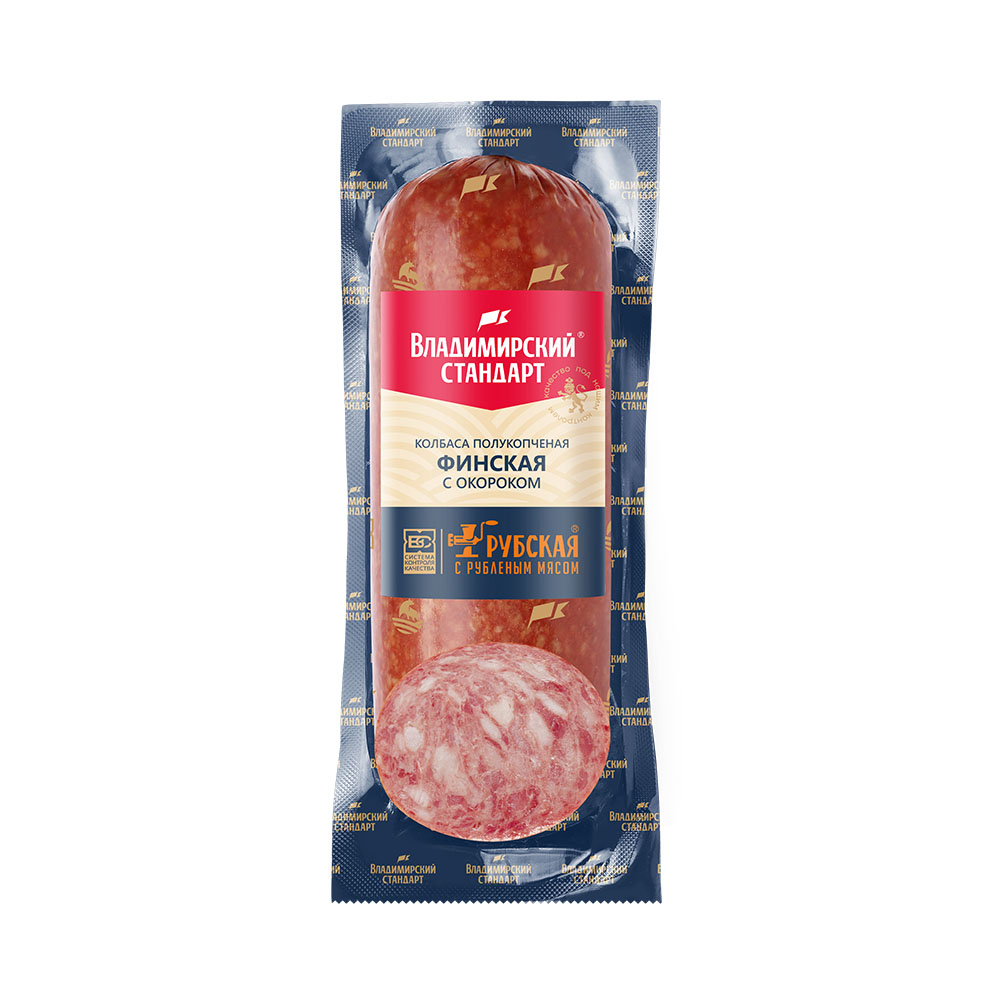 Колбаса п/к ВладСтандарт Финская с окороком 350 гр