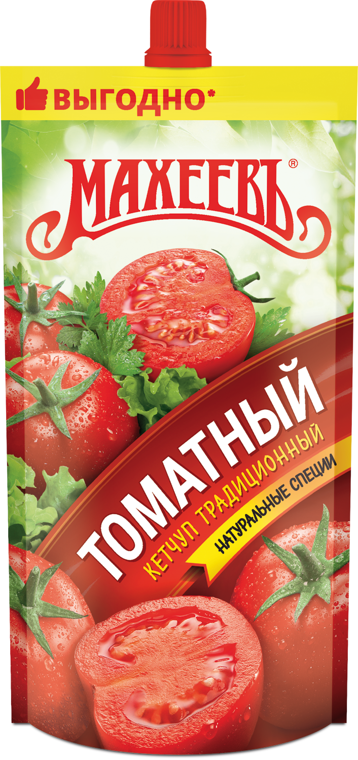 Кетчуп Махеев Томатный традиционный Д/П 260 гр.