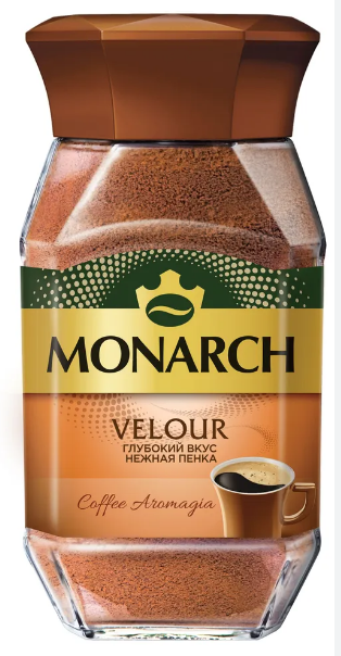 Кофе МОНАРХ ВЕЛЮР натур.раств.сублимир с/б 12*95г
