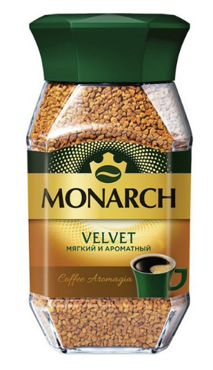 Кофе МОНАРХ ВЕЛЬВЕТ натур.раств.сублимир с/б 12*95г ФП