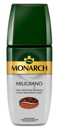 Кофе МОНАРХ МИЛИГРАНО натур.с добавлением молотого с/б 6*160г