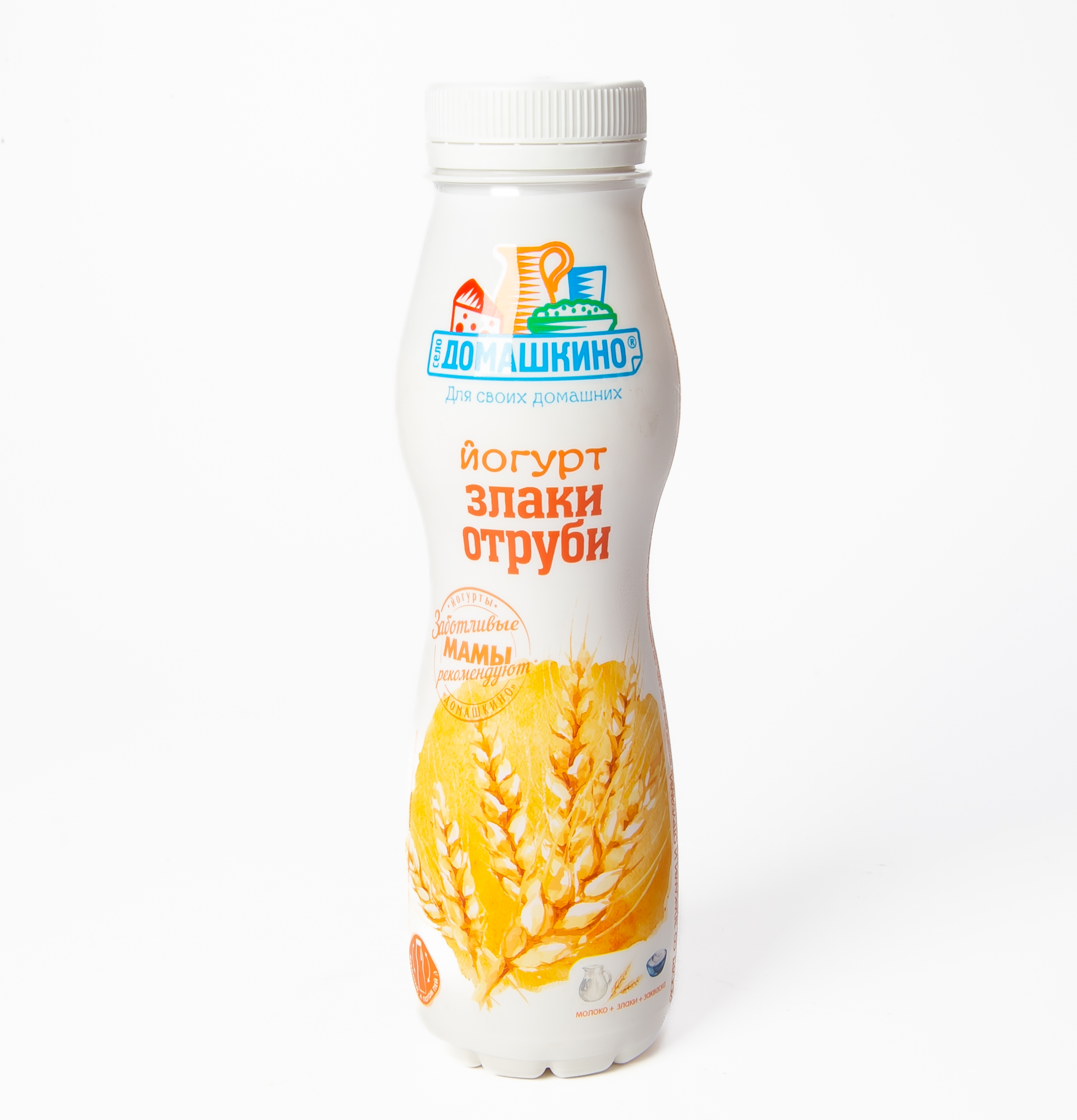 Йогурт Домашкино питьевой отруби и злаки 2% ПЭТ 270гр 35суток