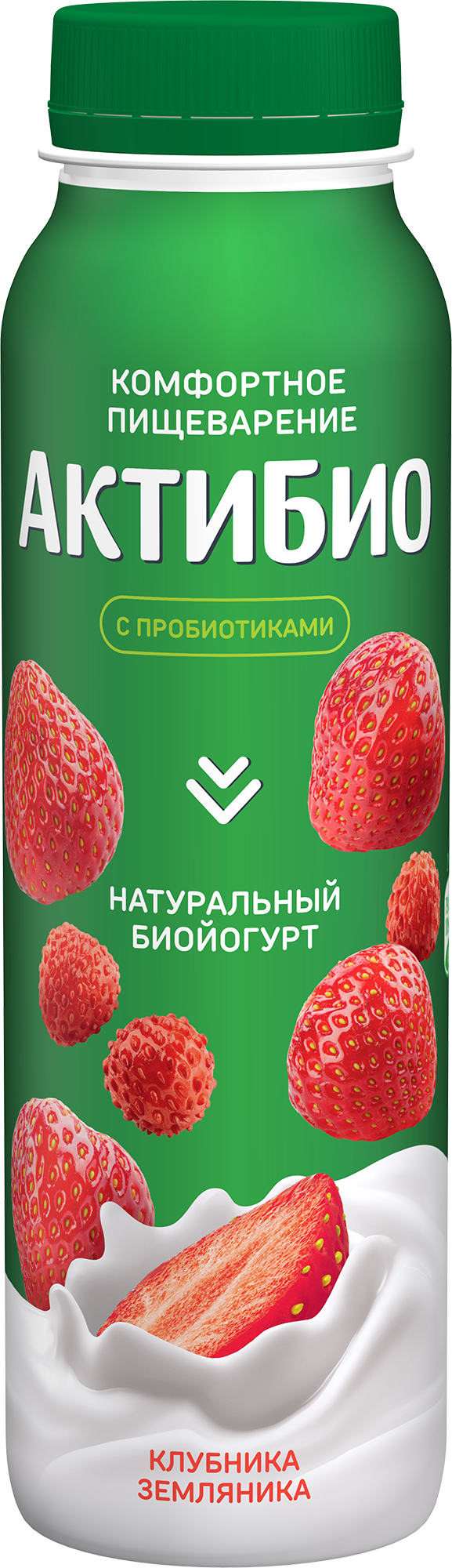 Биойогурт обогащенный АктиБио клубника-земляника 1,5% 260г (9)