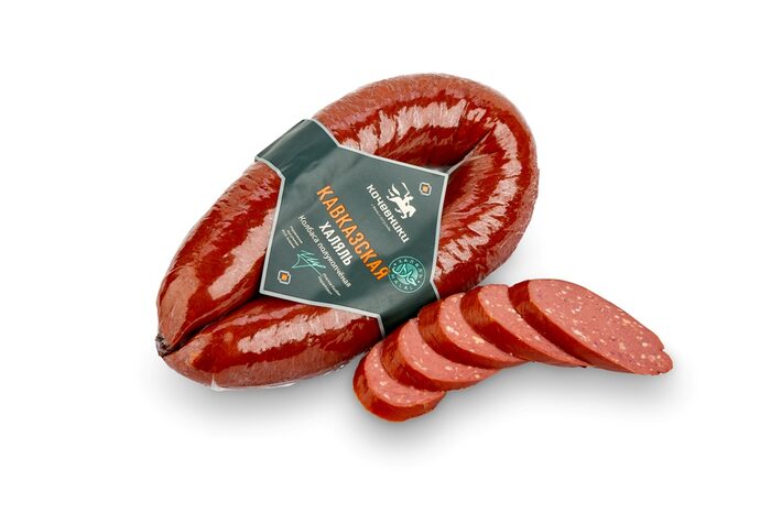 Колбаса в/к Кочевники Сервелат Кавказский ХАЛЯЛЬ п/а 500 г