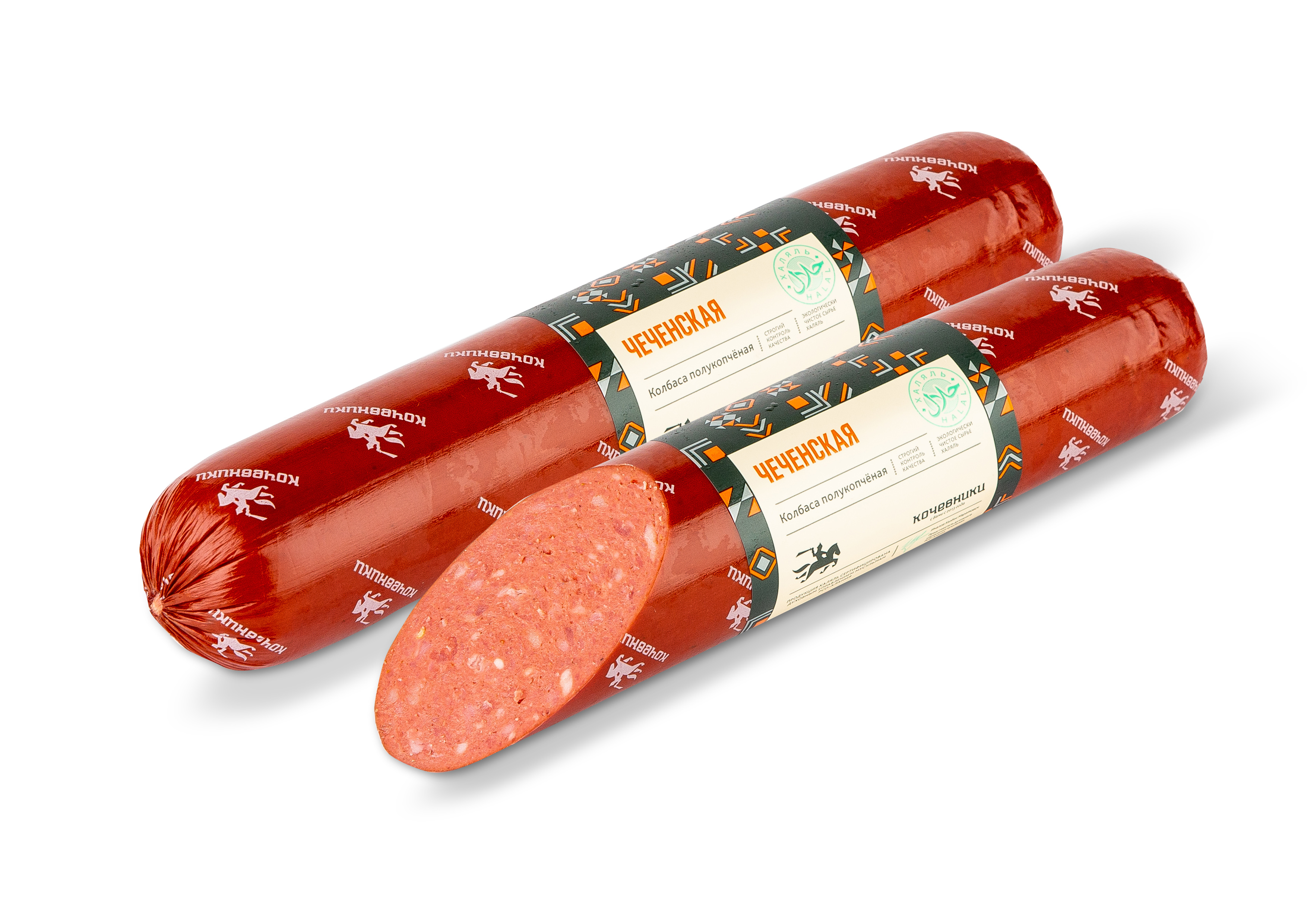 Колбаса п/к Кочевники Чеченская ХАЛЯЛЬ в/у 600 г