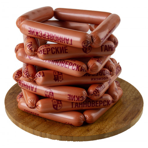 Сосиски ДюбуА Ганноверские газ, вес 1 кг