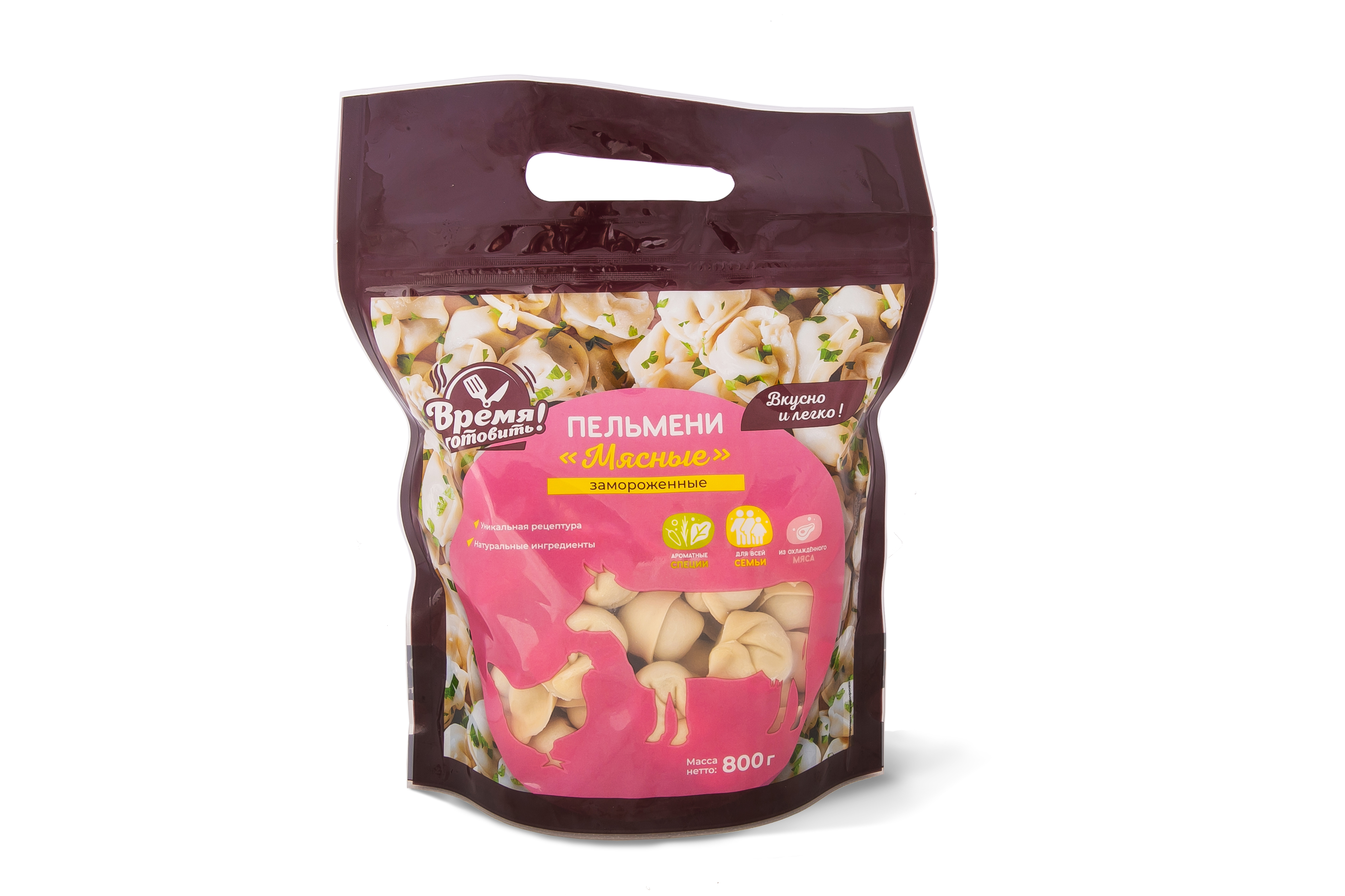 Пельмени Время готовить Мясные 0,8 кг, пакет
