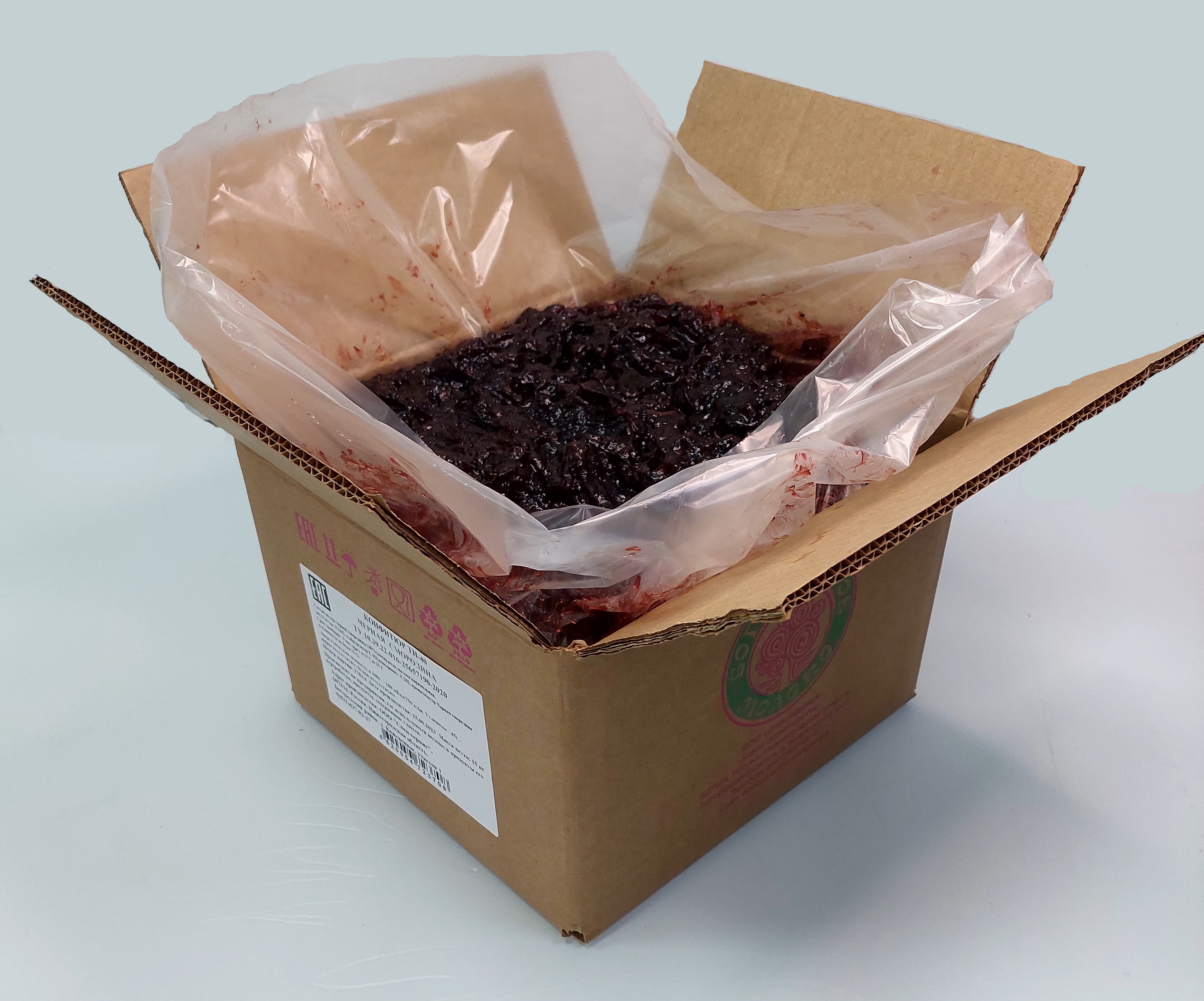 Конфитюр Черная смородина ТН-40 коробка 15 кг