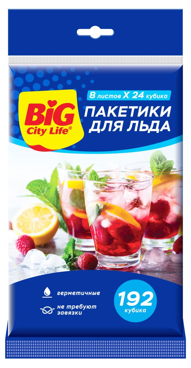 Пакетики для льда BIG City самозакрывающиеся 192 кубика