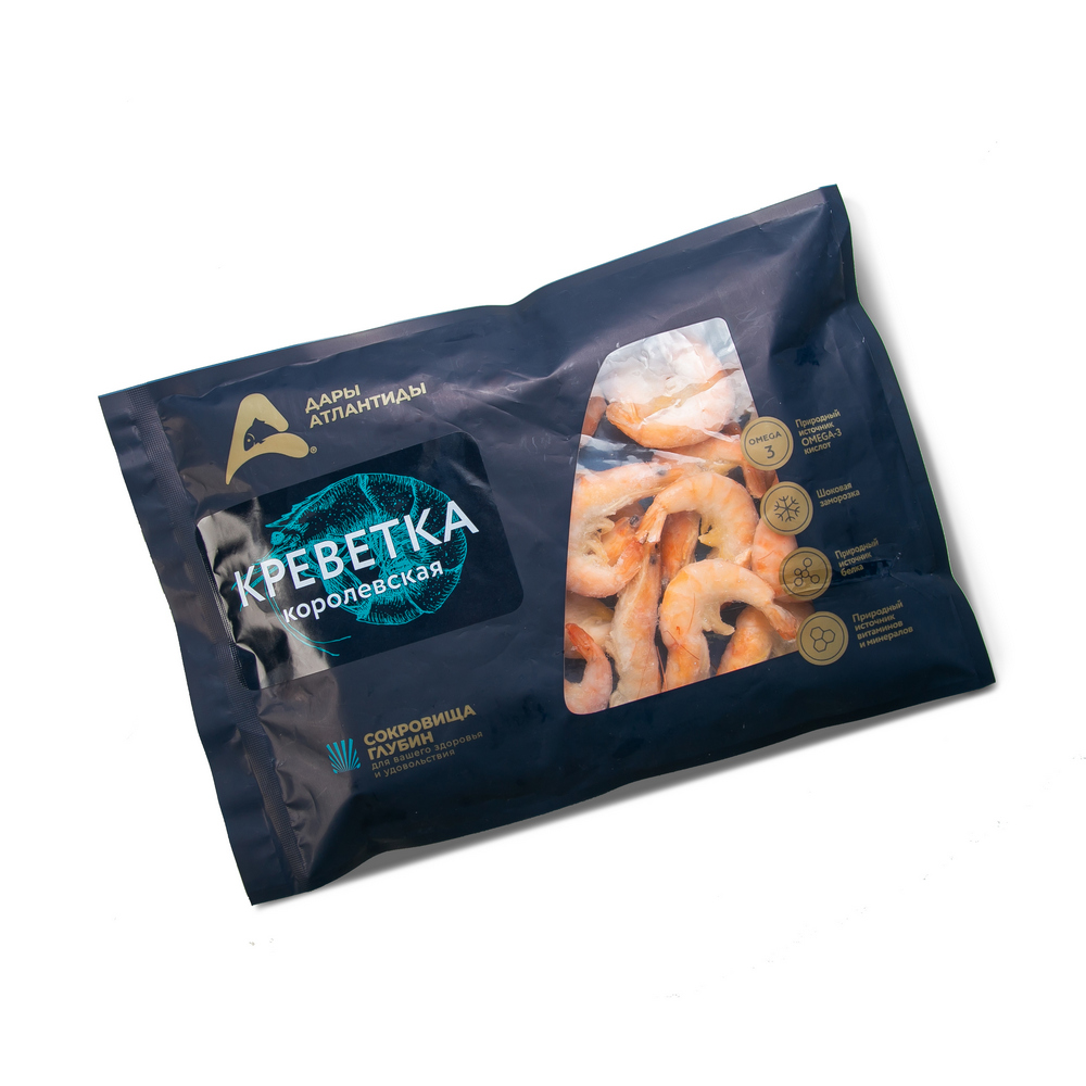 Креветка Дары Атлантиды королевская 50/70 н\р в\м  0,5 кг
