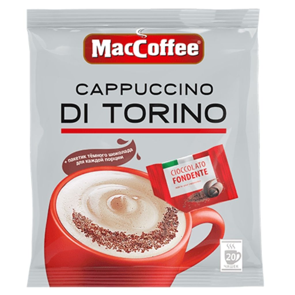 Кофе MacCoffee Cappuccino di Torino растворимый 25,5г*20шт*20