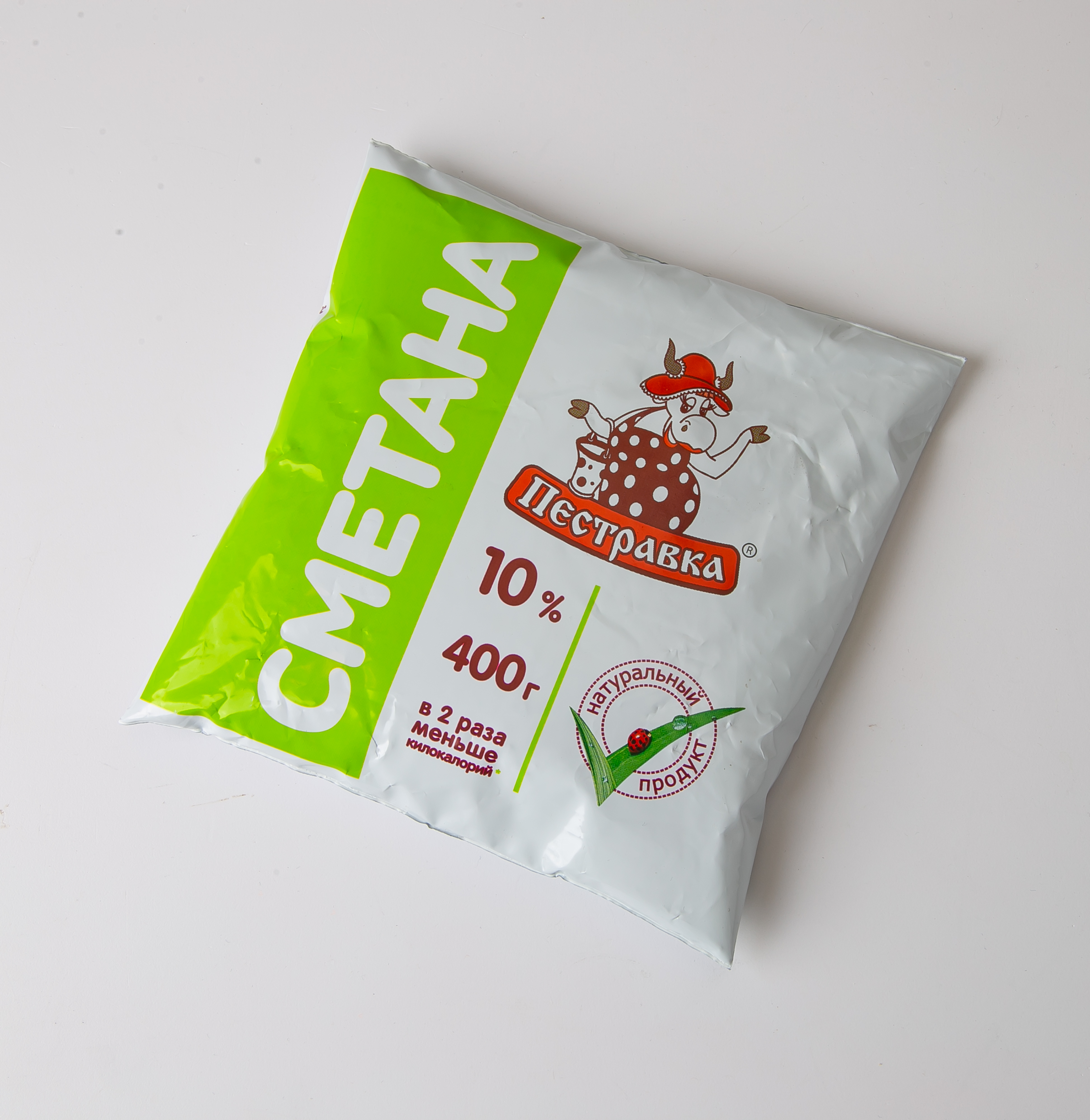 Сметана Пестравка 10% фин-пак 400гр