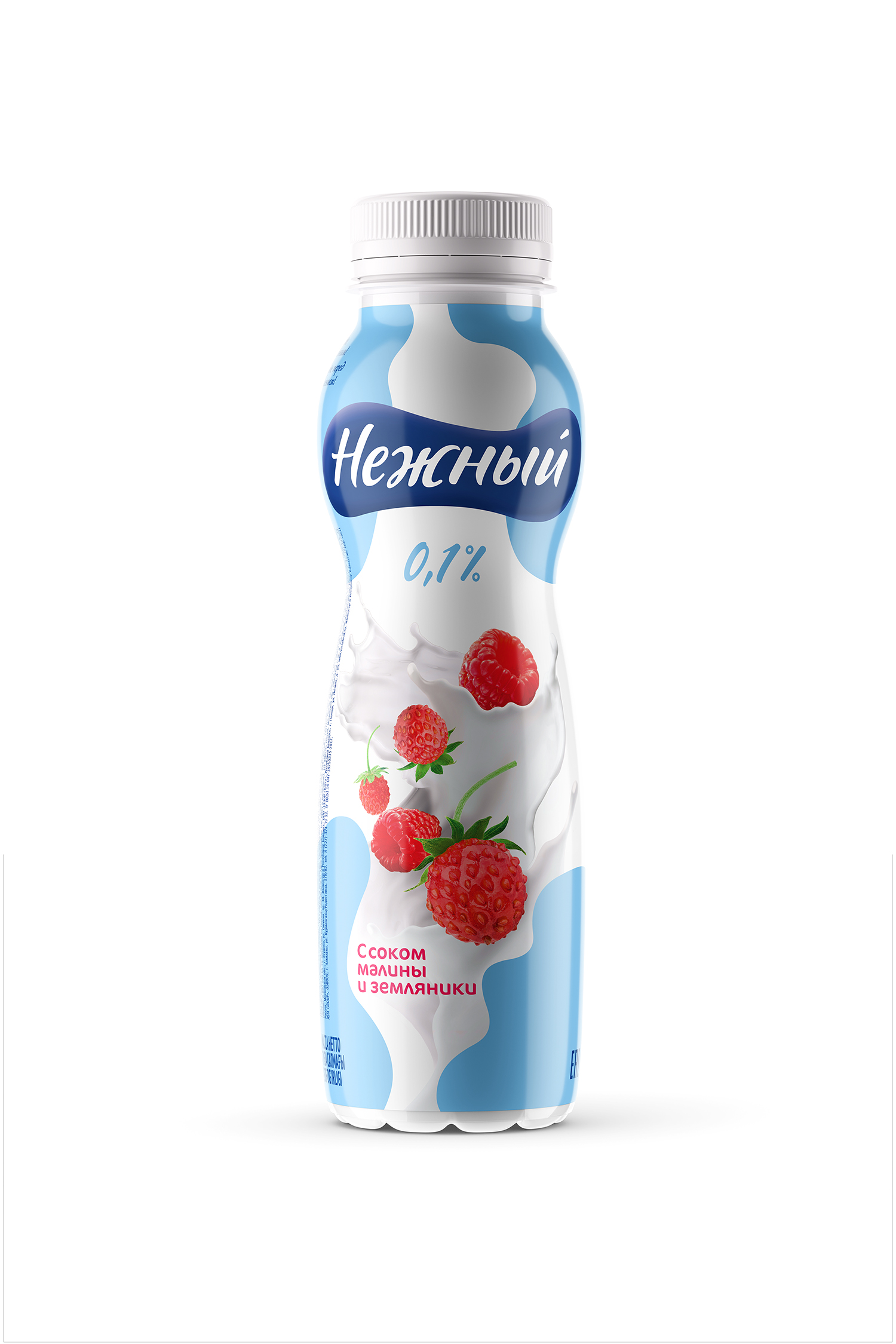 Йогуртный продукт Нежный с соком малина земляника, 0.1%, 285г