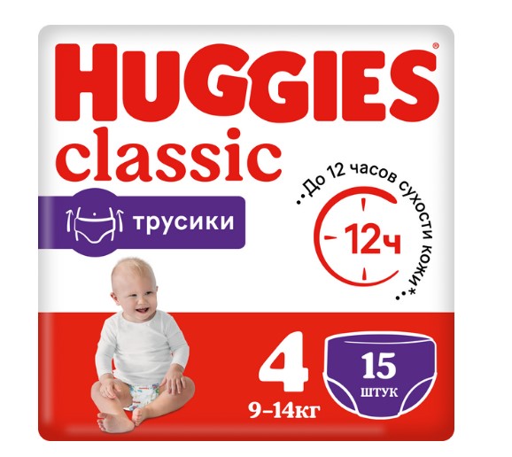 Трусики-подгузники Huggies Classic конв 4 15шт (4)