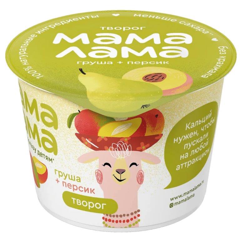 Творог Мама Лама груша персик 100 г 3,8%