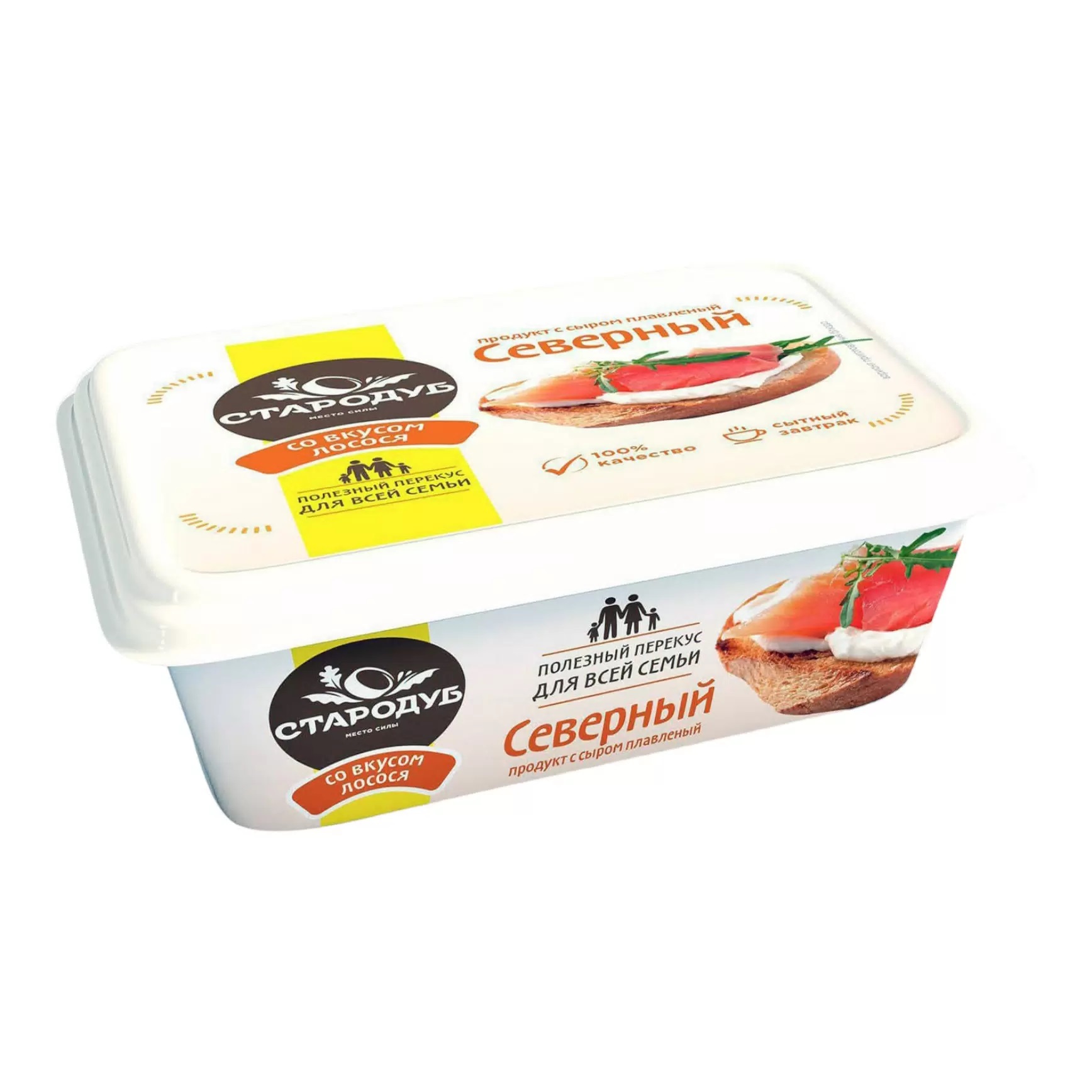 Продукт сырный плавленый Стародуб Северный со вкусом лосося,180г