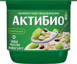 Биойогурт обогащенный АктиБио киви-мюсли 3% 130г (12)