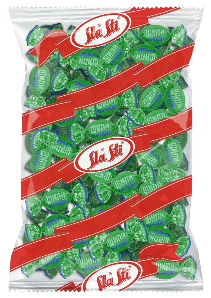 Карамель Sla Sti "Шипитучка" со вкусом лайма, фас. 1,0кг