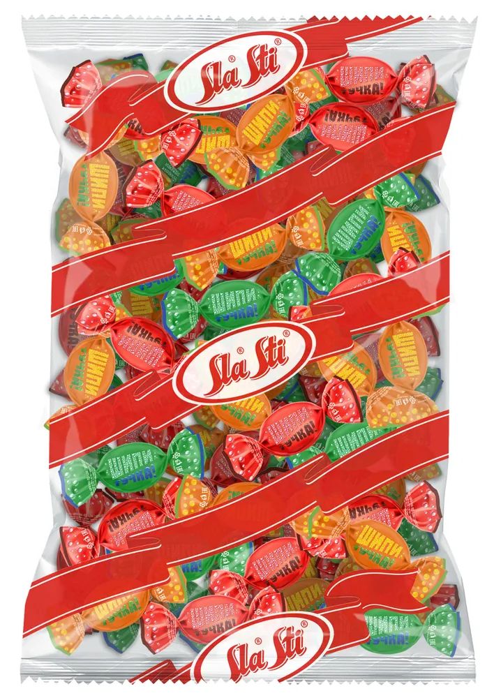 Карамель Sla Sti "Шипитучка" леденцовая МИКС фас. 1,0кг