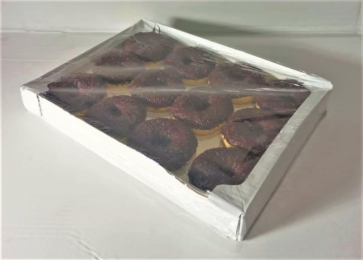 Донат Stokson TRIPLE CHOC c шоколадной начинкой коробка 12 шт*69 г