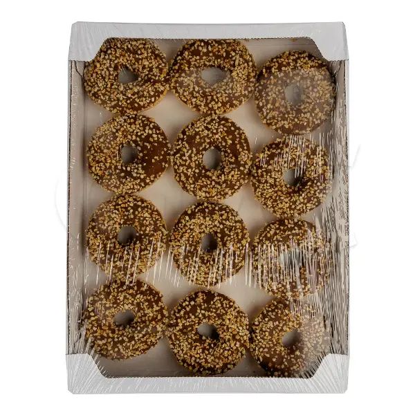 Донат Stokson NUTTY CREAM с ореховой начинкой коробка 12 шт*71 г