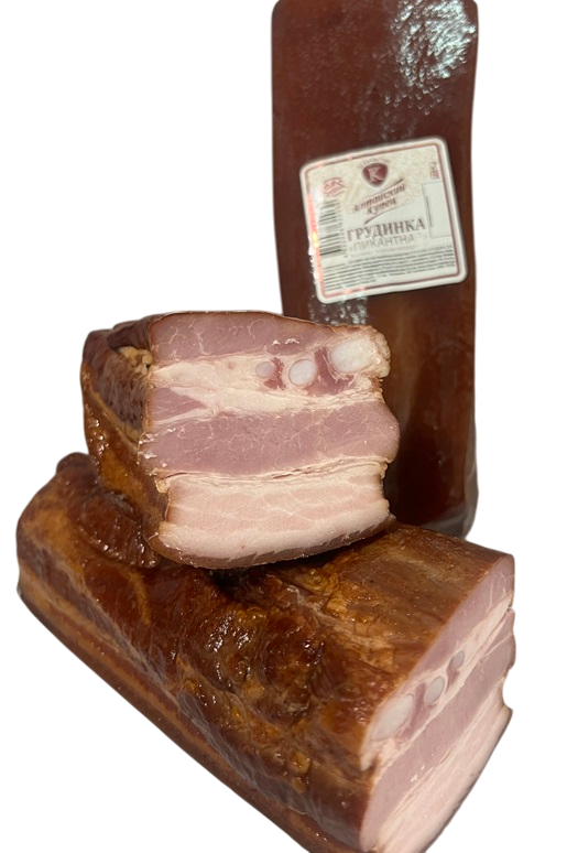 Грудинка Алтайский купец Пикантная Кусок 0.3 кг в/к в/у вес