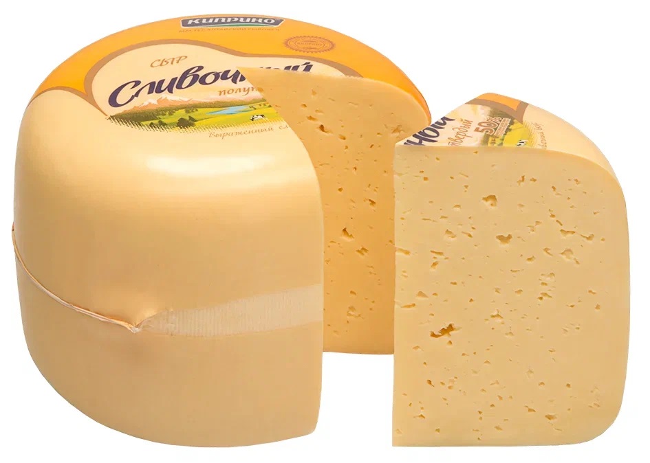 Сыр Киприно Сливочный 50% Цилиндр Пленка вес 1,5 кг