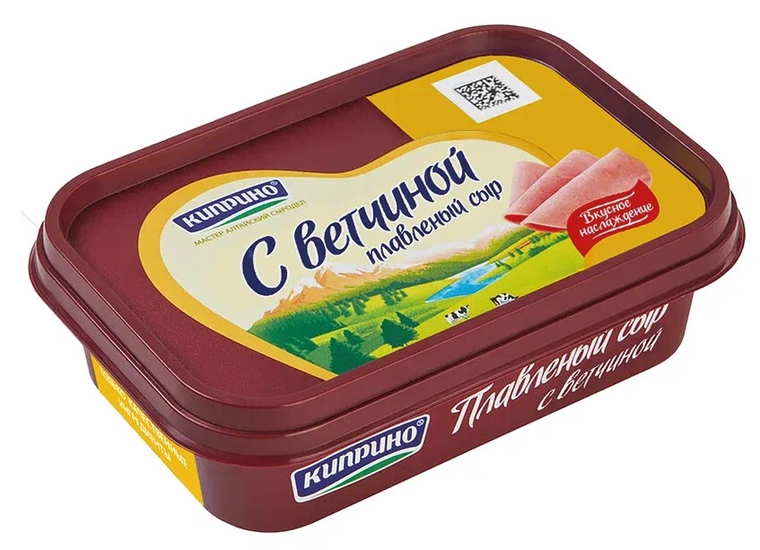 Сыр Киприно плавленный ветчина ванночка 180 гр