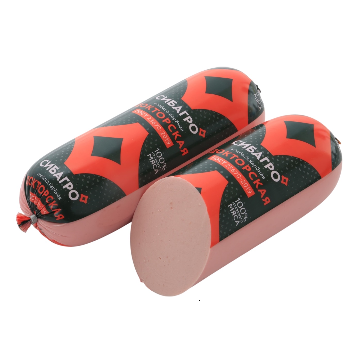 Колбаса СИБАГРО вареная ГОСТ Докторская охл П/О 0,45кг