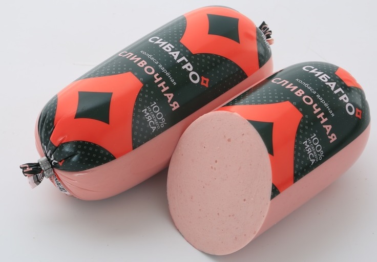 Колбаса СИБАГРО вареная Сливочная охл П/О 0,45кг