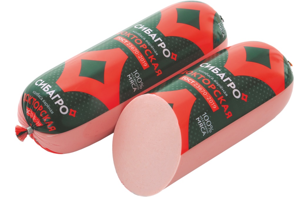 Колбаса СИБАГРО вареная ГОСТ Докторская охл П/О кг