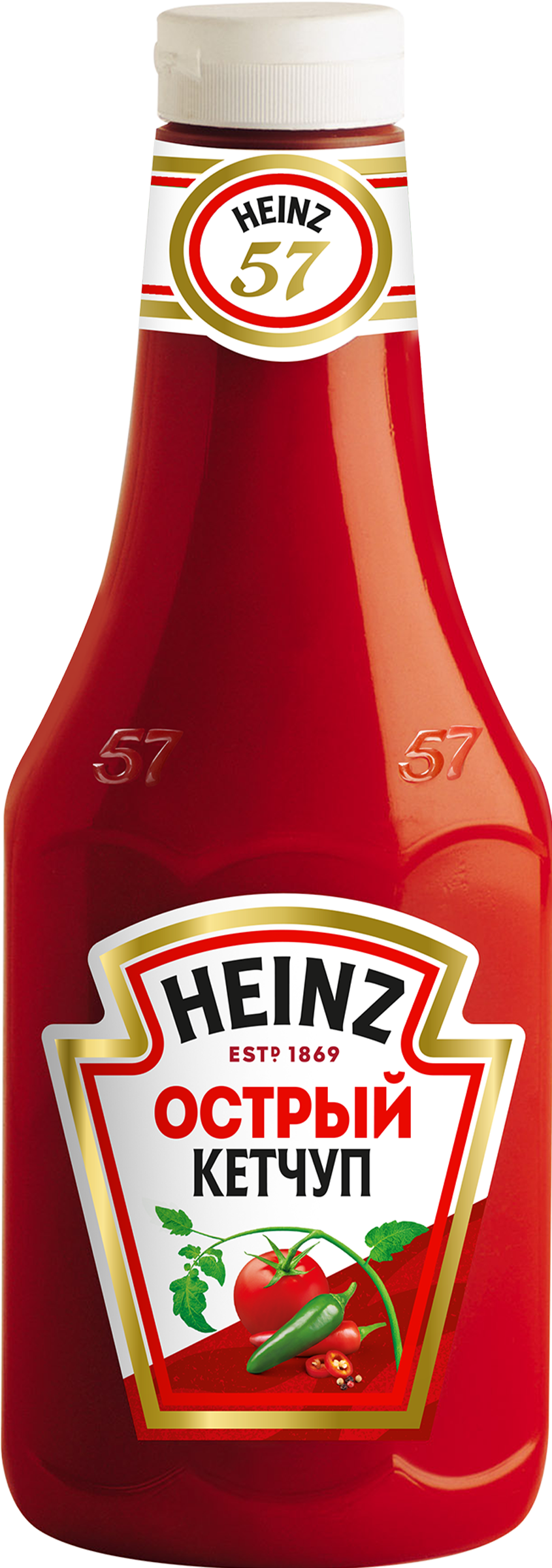 Кетчуп томатный Heinz острый в бутылке, 800г