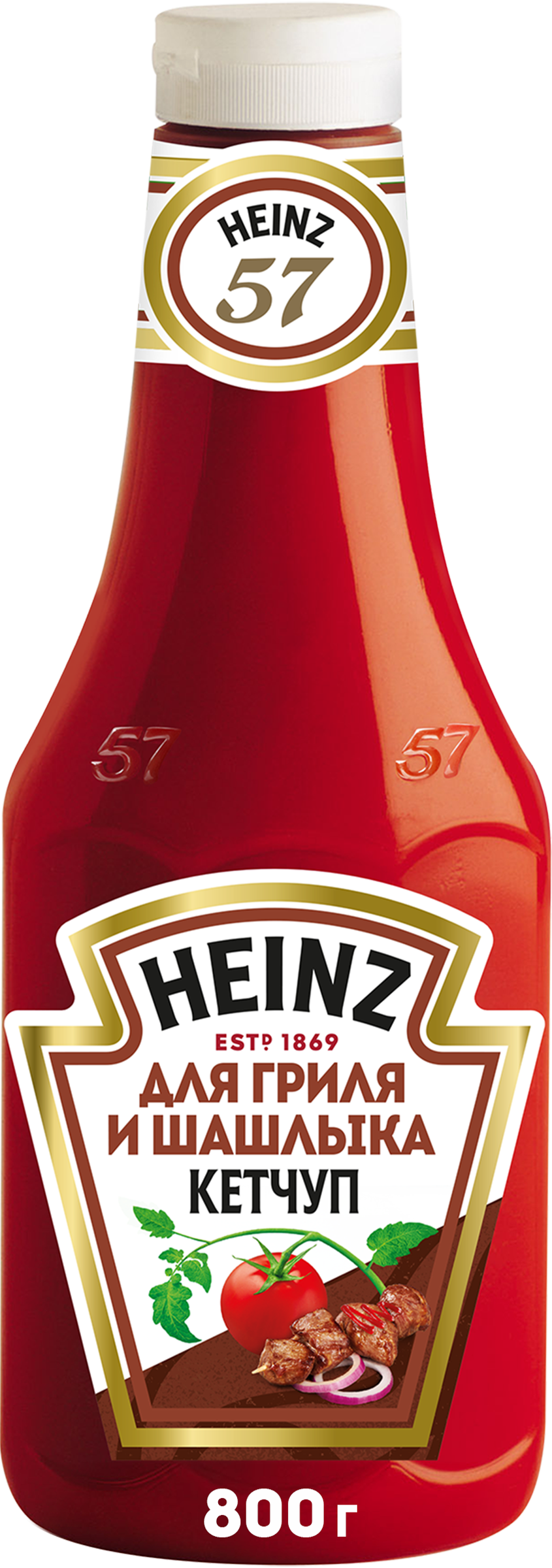 Кетчуп томатный Heinz для гриля и шашлыка в бутылке, 800г