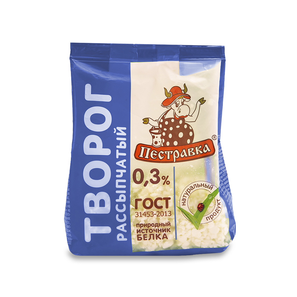 Творог Пестравка 0,3% Стабилобэг 300г