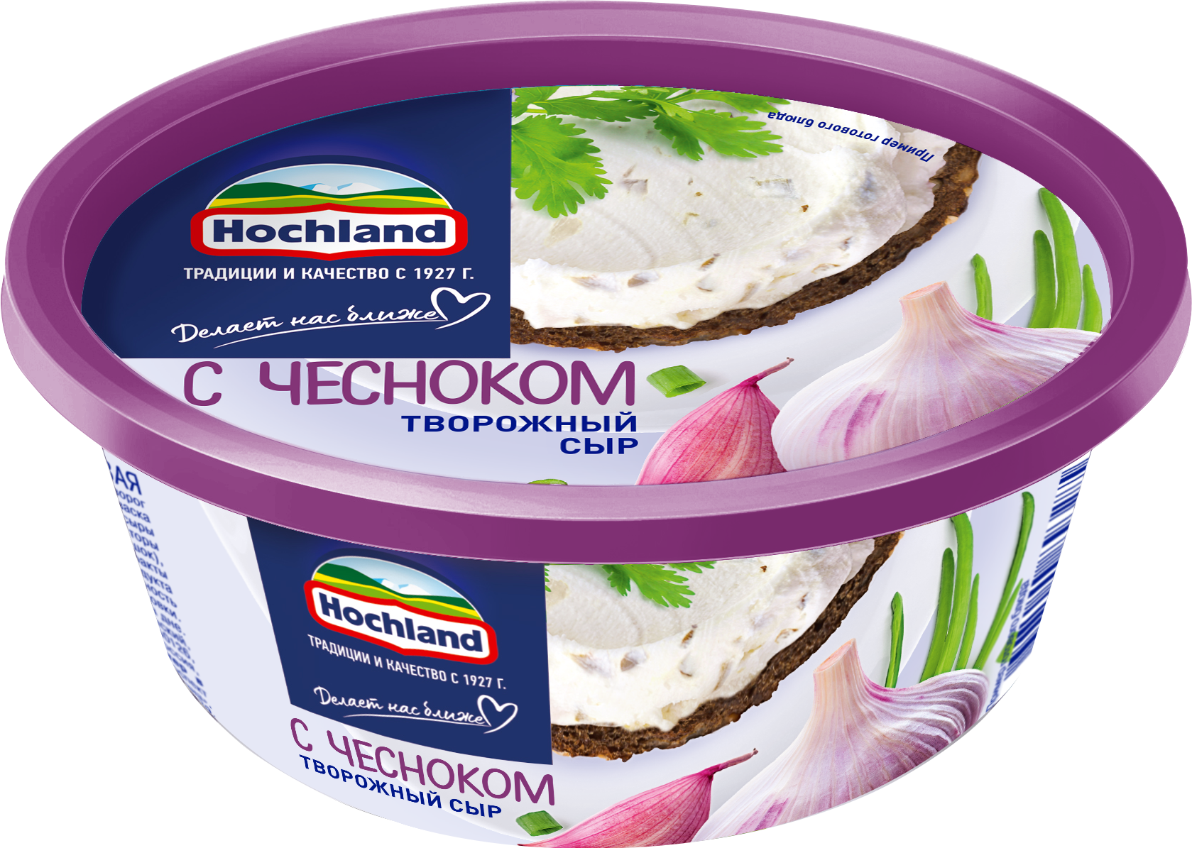 Сыр Хохланд творожный с чесноком 60% пл/в 140 г