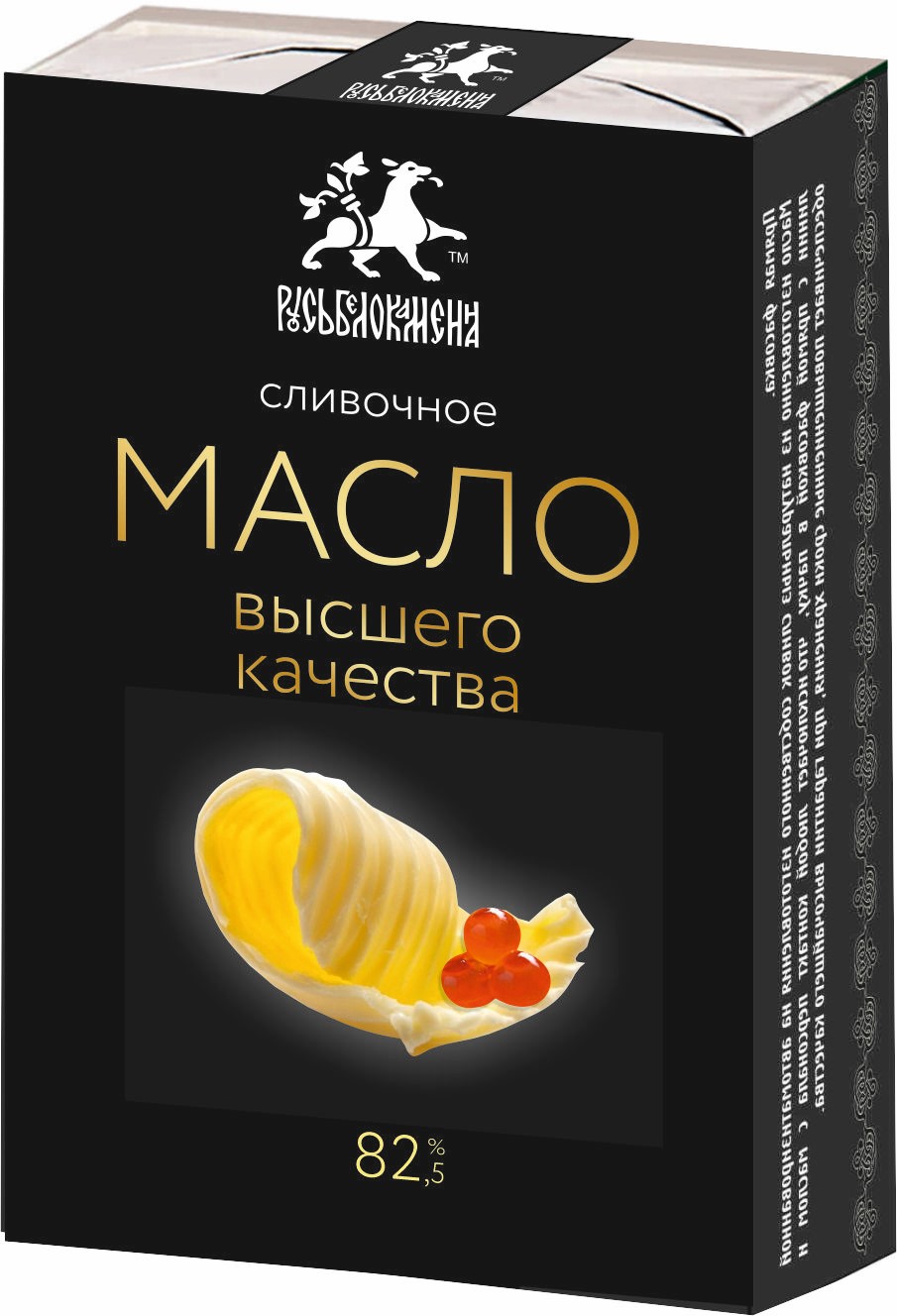 Масло сливочное Русь Белокаменна Традиционное 82,5% брикет в обечайке 180г *10