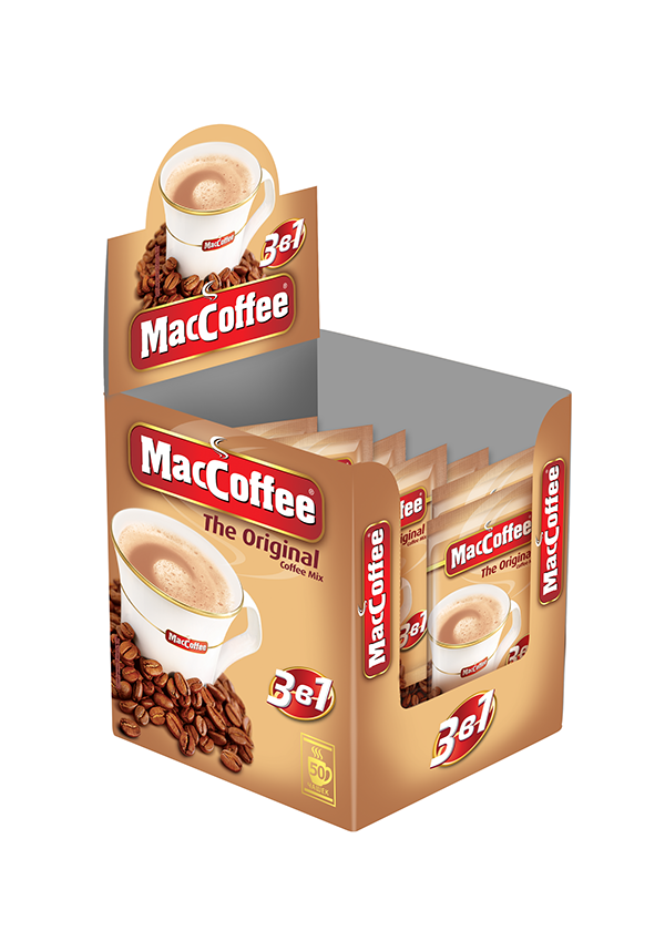 Коф.напиток MacCoffee 3 в 1 раствор, карт/у 20г*50шт*4