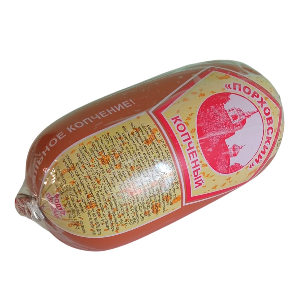 Продукт плавленый Порховский копченый 40%, батон 0,5кг НДС 20%