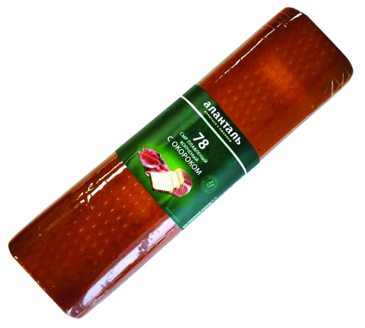 Сыр плавленый Аланталь №78 40%(с окороком), батон кв., 1,2кг 120 сут