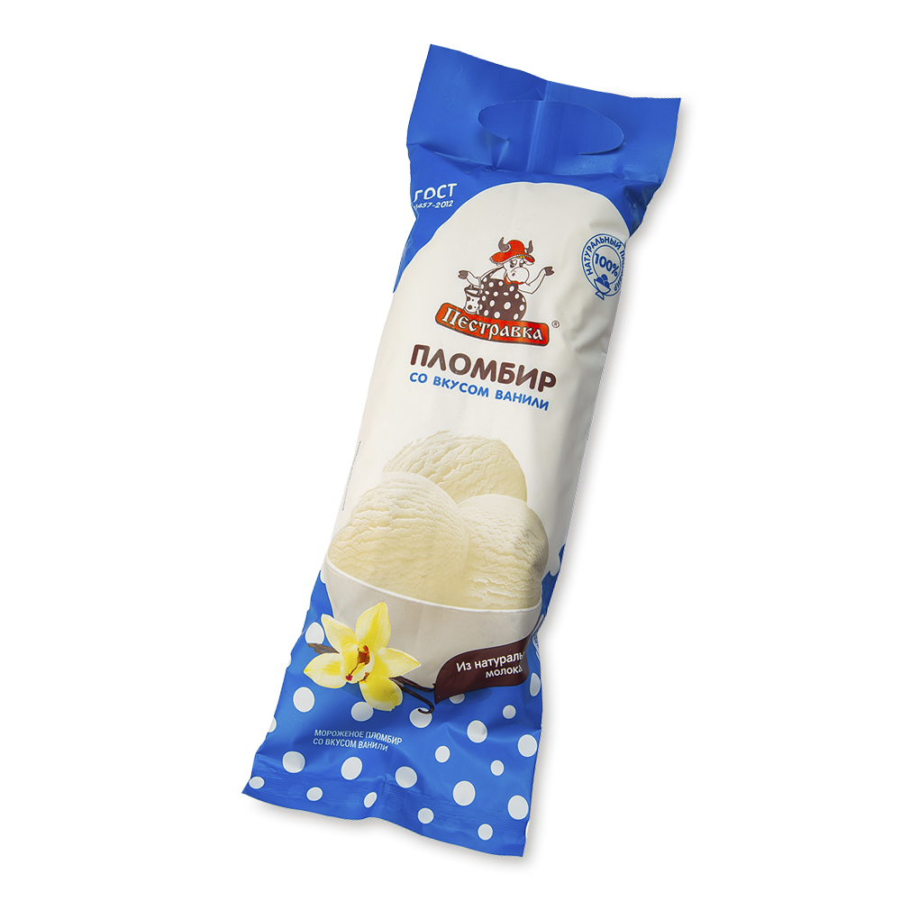 Мороженое ПЕСТРАВКА ваниль пакет 400г (П15)