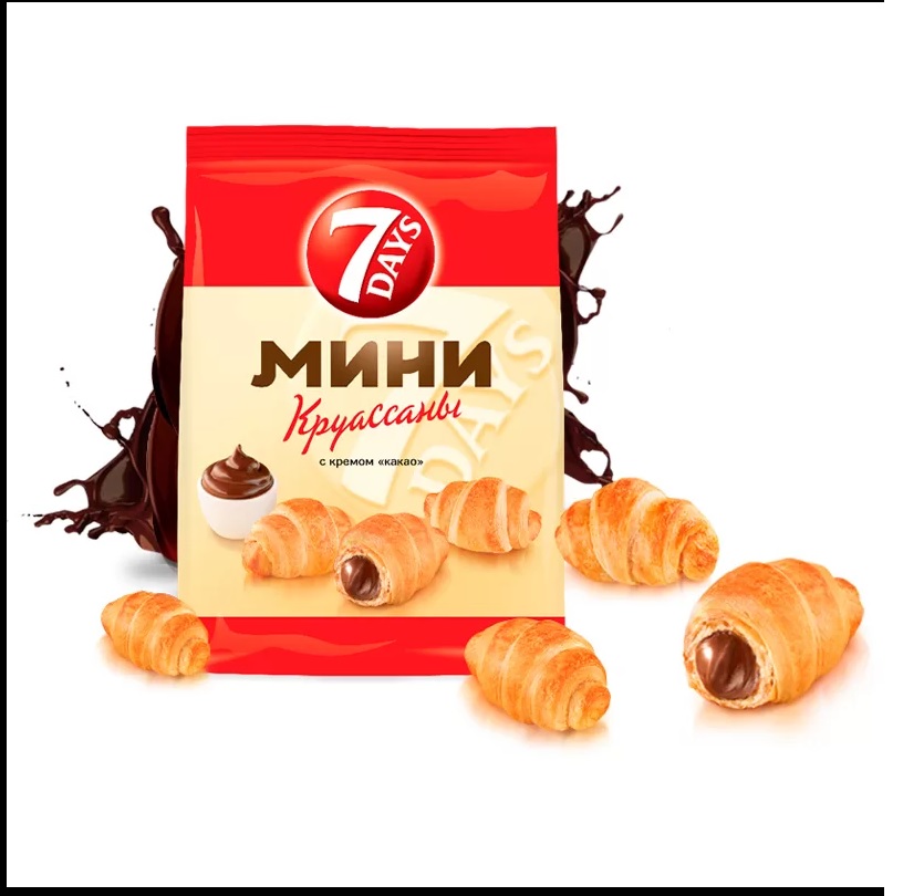 Круассаны 7 DAYS мини с кремом Какао 65г