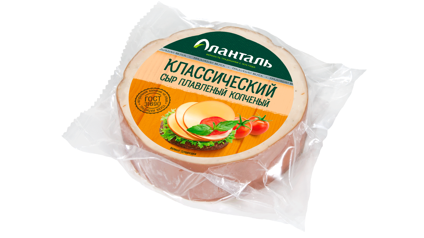 (Сети ТМ Аланталь) Сыр плавленый копченый 40%, 100мм 240г шт