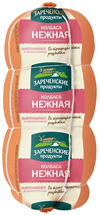 Колбаса вареная Зареченские продукты Нежная 0,4 кг