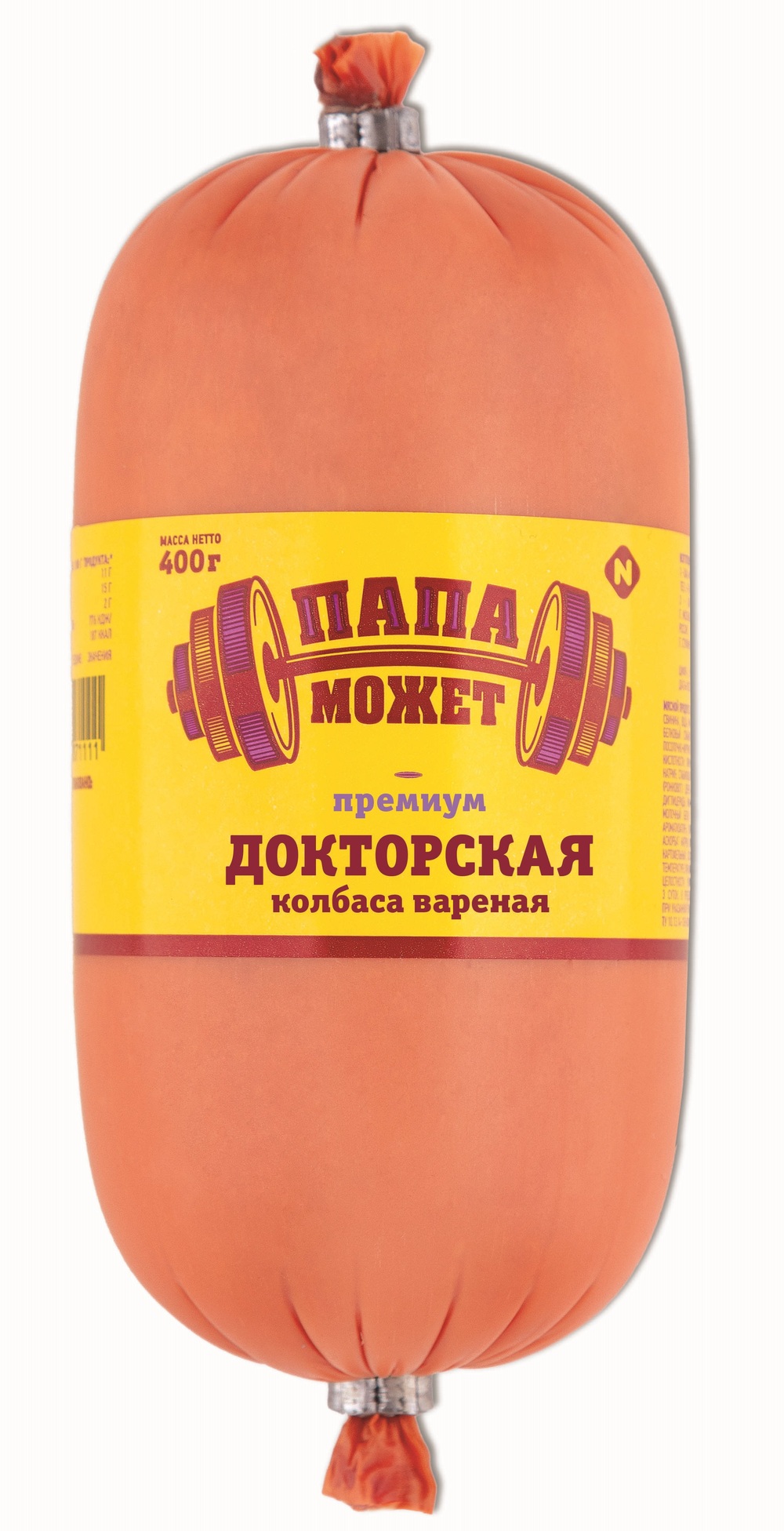 Колбаса вареная Папа Может Докторская премиум п/о 0.4кг