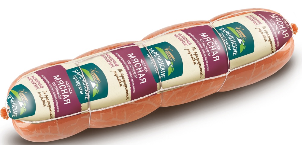 Колбаса вареная Зареченские Нежная со шпиком п/а вес