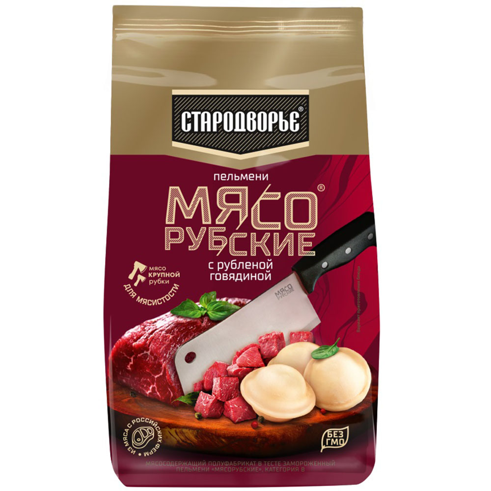 Пельмени Стародворье Мясорубские с рубленой говядиной 0.7 кг