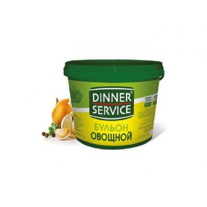 Бульон Диннер Сервис овощной сухой ведро 2 кг