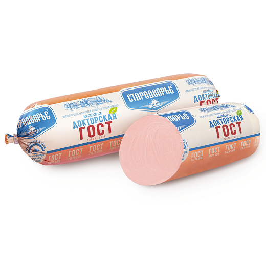 Колбаса вареная Стародворье Докторская ГОСТ Золоченная в печи вес